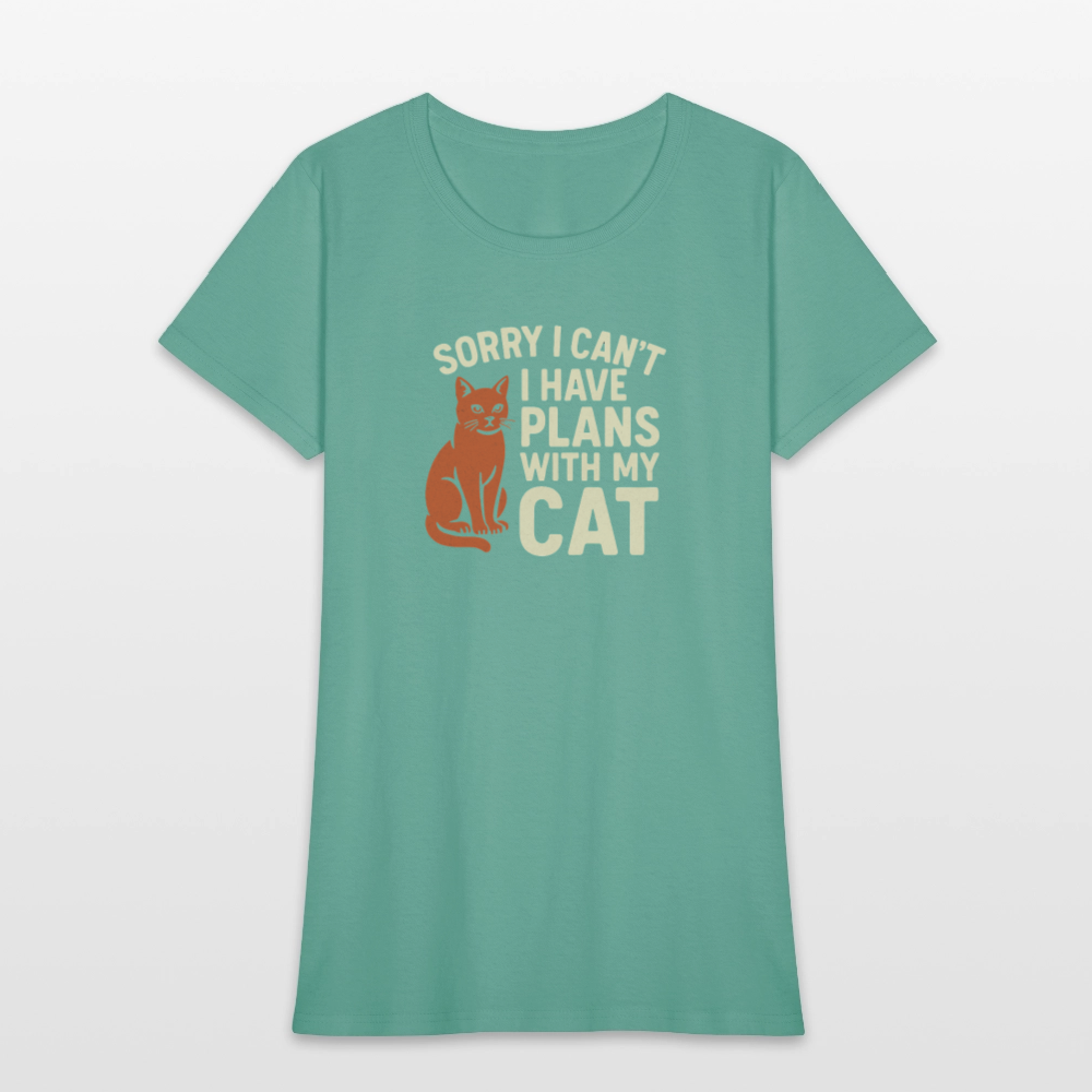 I have Plans with my Cat Ladies Cut T-Shirt - aquatic