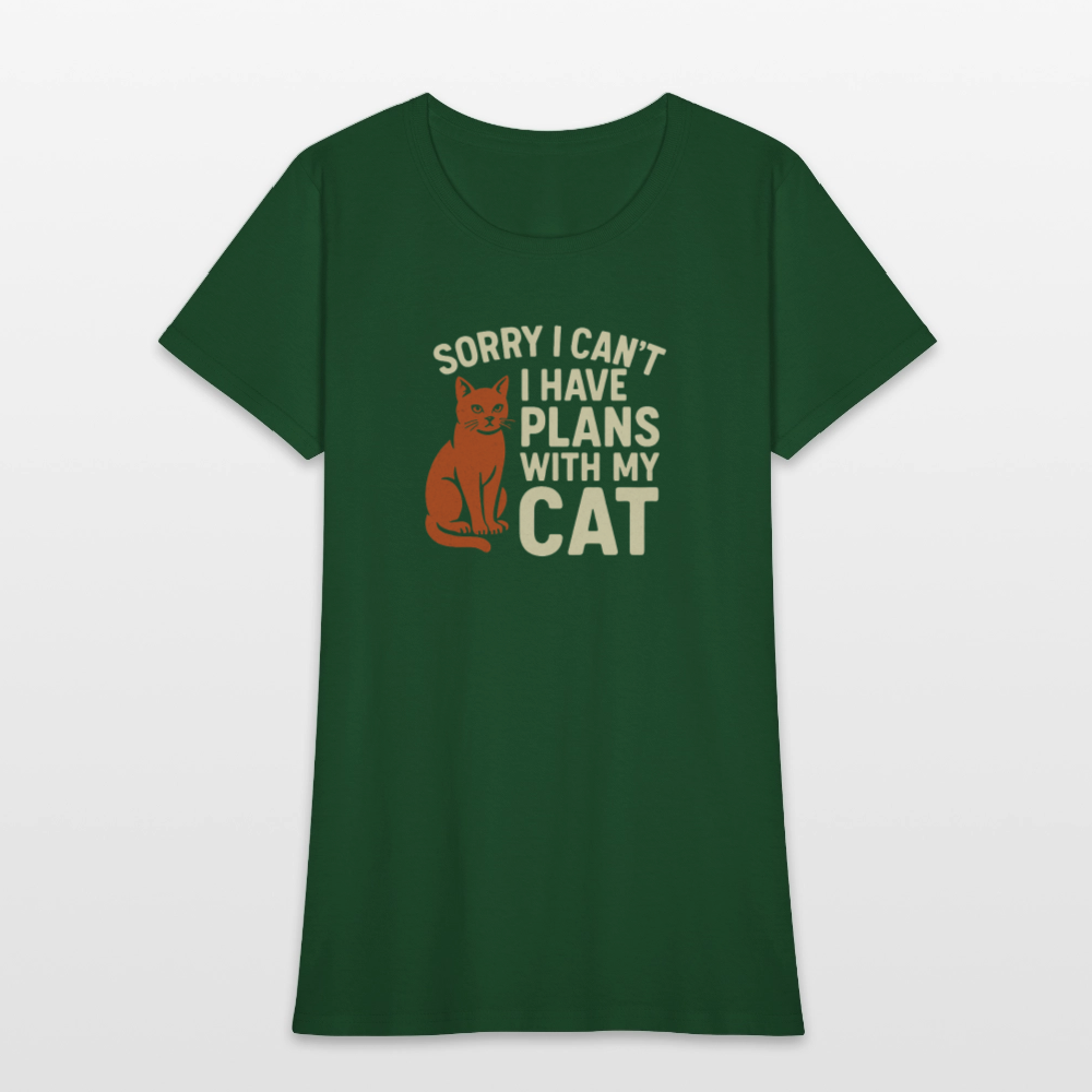 I have Plans with my Cat Ladies Cut T-Shirt - forest green