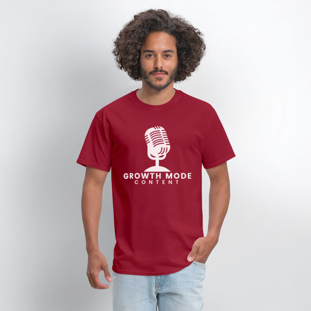 Growth Mode Content Classic T-Shirt - dark red