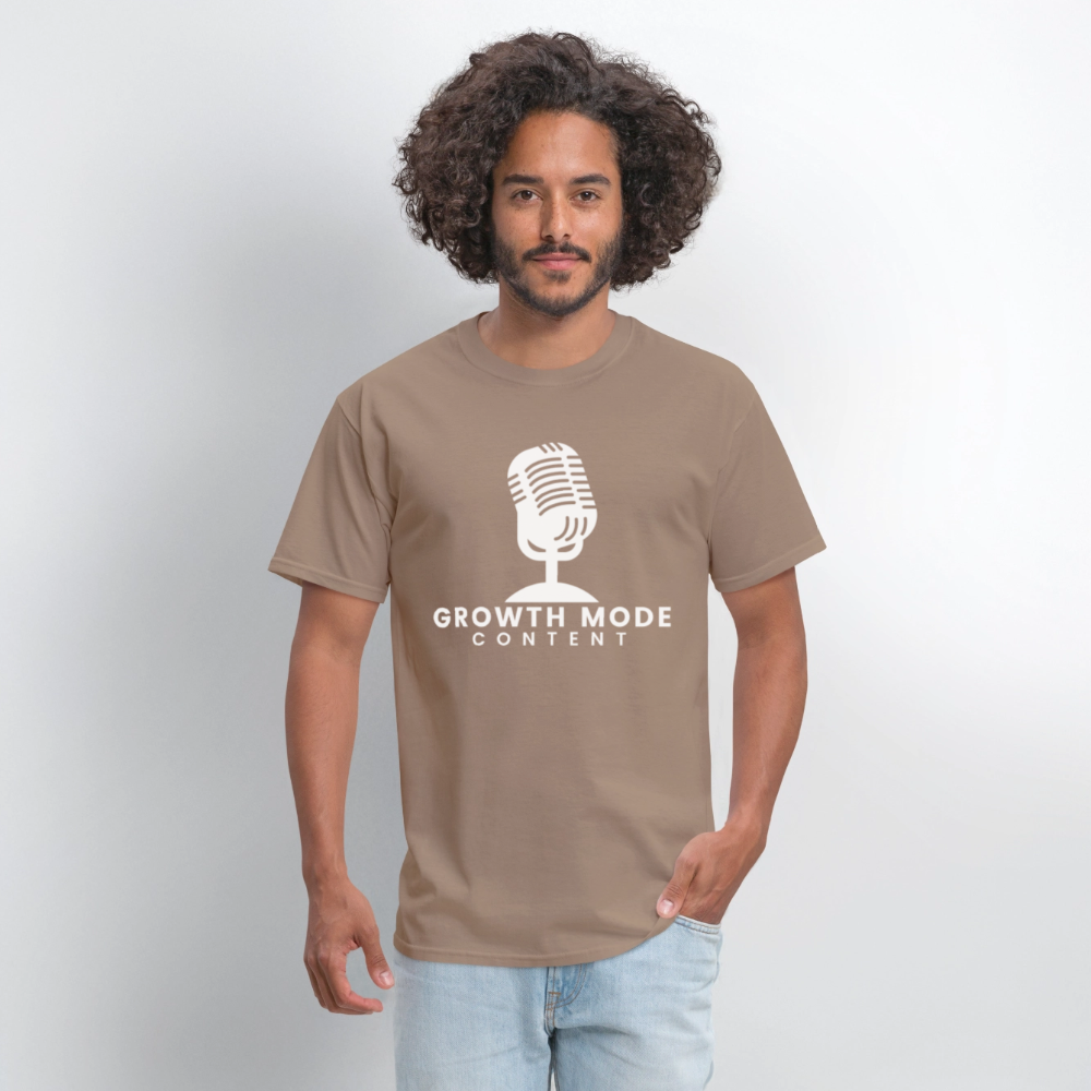 Growth Mode Content Classic T-Shirt - brown savana