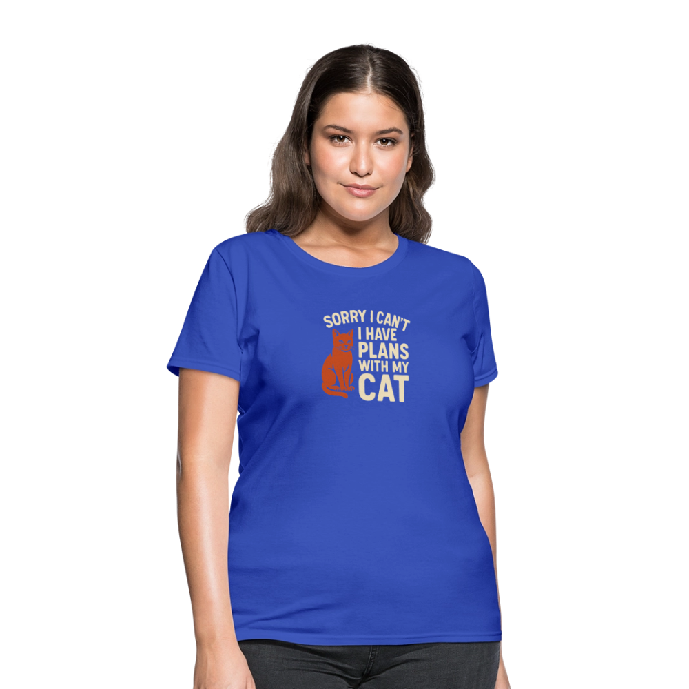 I have Plans with my Cat Ladies Cut T-Shirt - royal blue