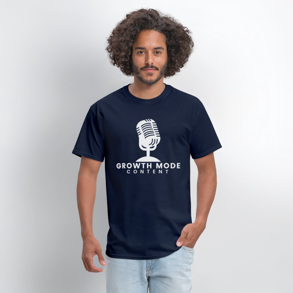 Growth Mode Content Classic T-Shirt - navy