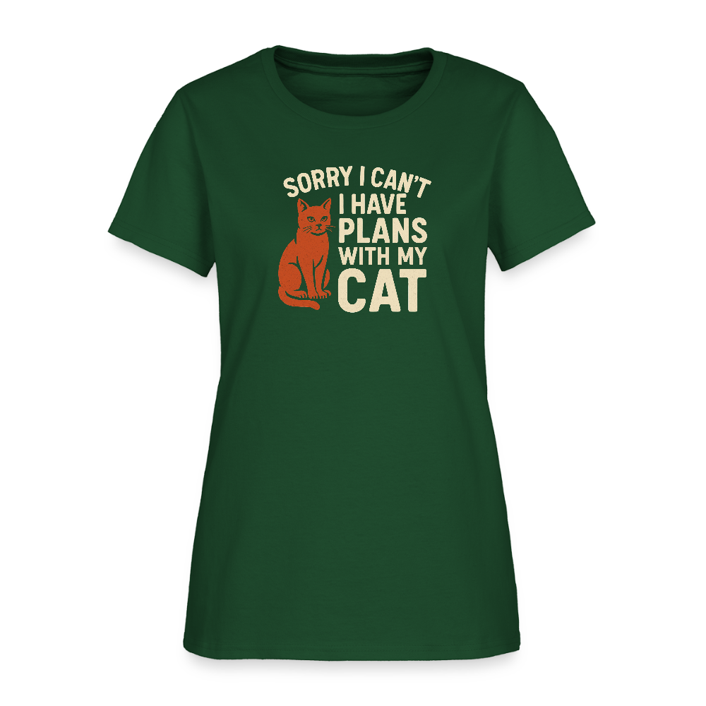I have Plans with my Cat Ladies Cut T-Shirt - forest green