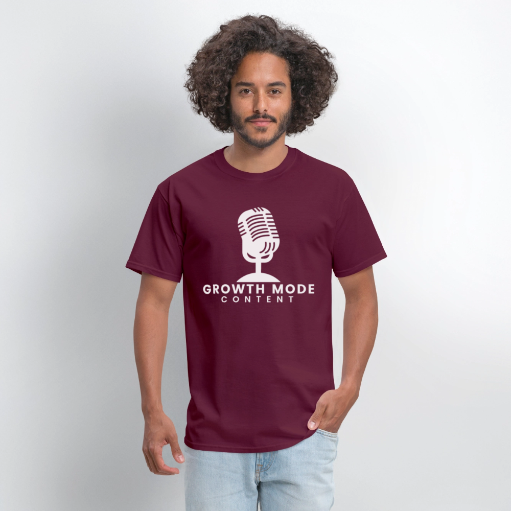 Growth Mode Content Classic T-Shirt - burgundy