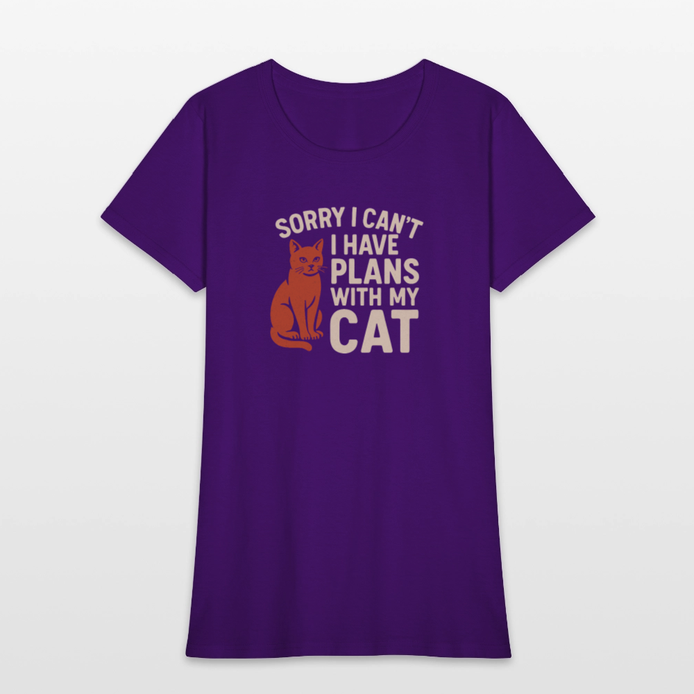 I have Plans with my Cat Ladies Cut T-Shirt - purple