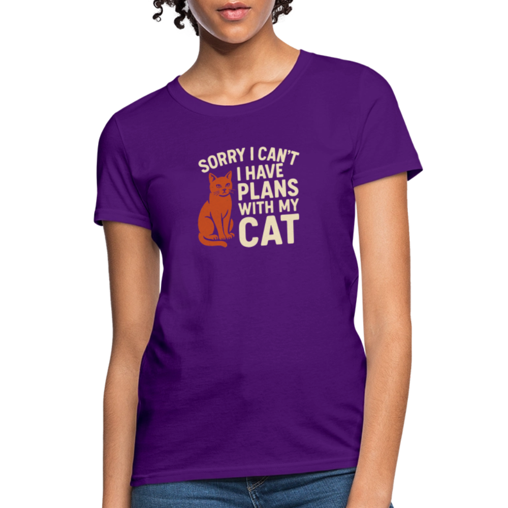 I have Plans with my Cat Ladies Cut T-Shirt - purple