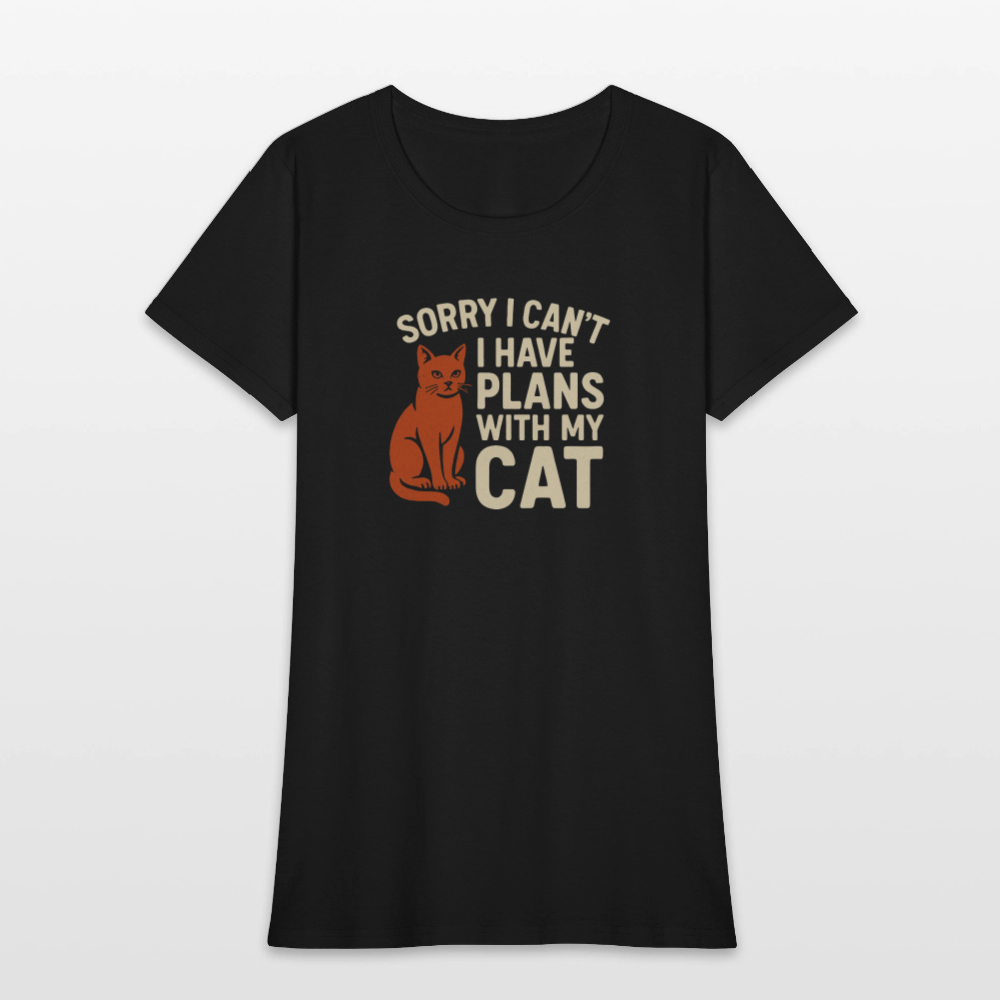 I have Plans with my Cat Ladies Cut T-Shirt - black