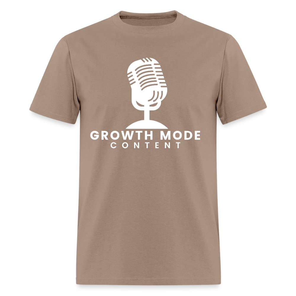Growth Mode Content Classic T-Shirt - brown savana