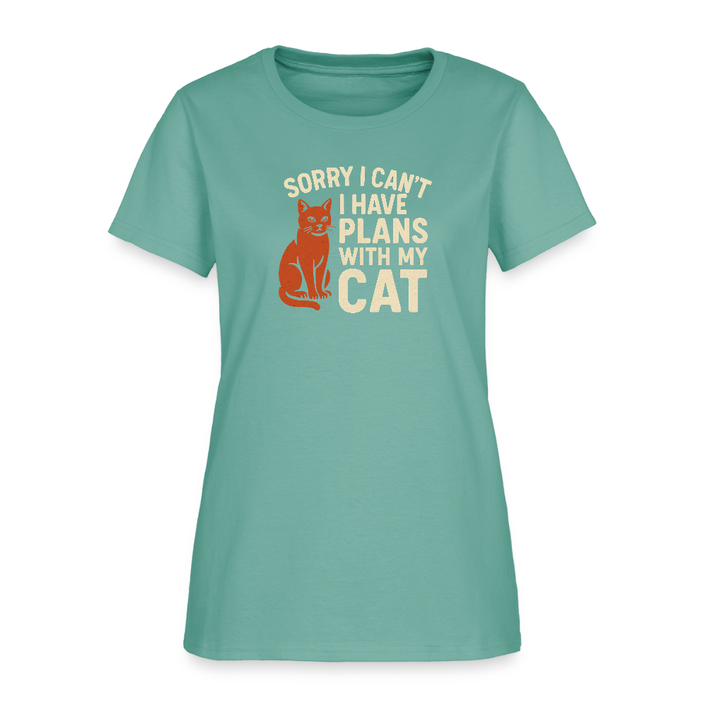 I have Plans with my Cat Ladies Cut T-Shirt - aquatic