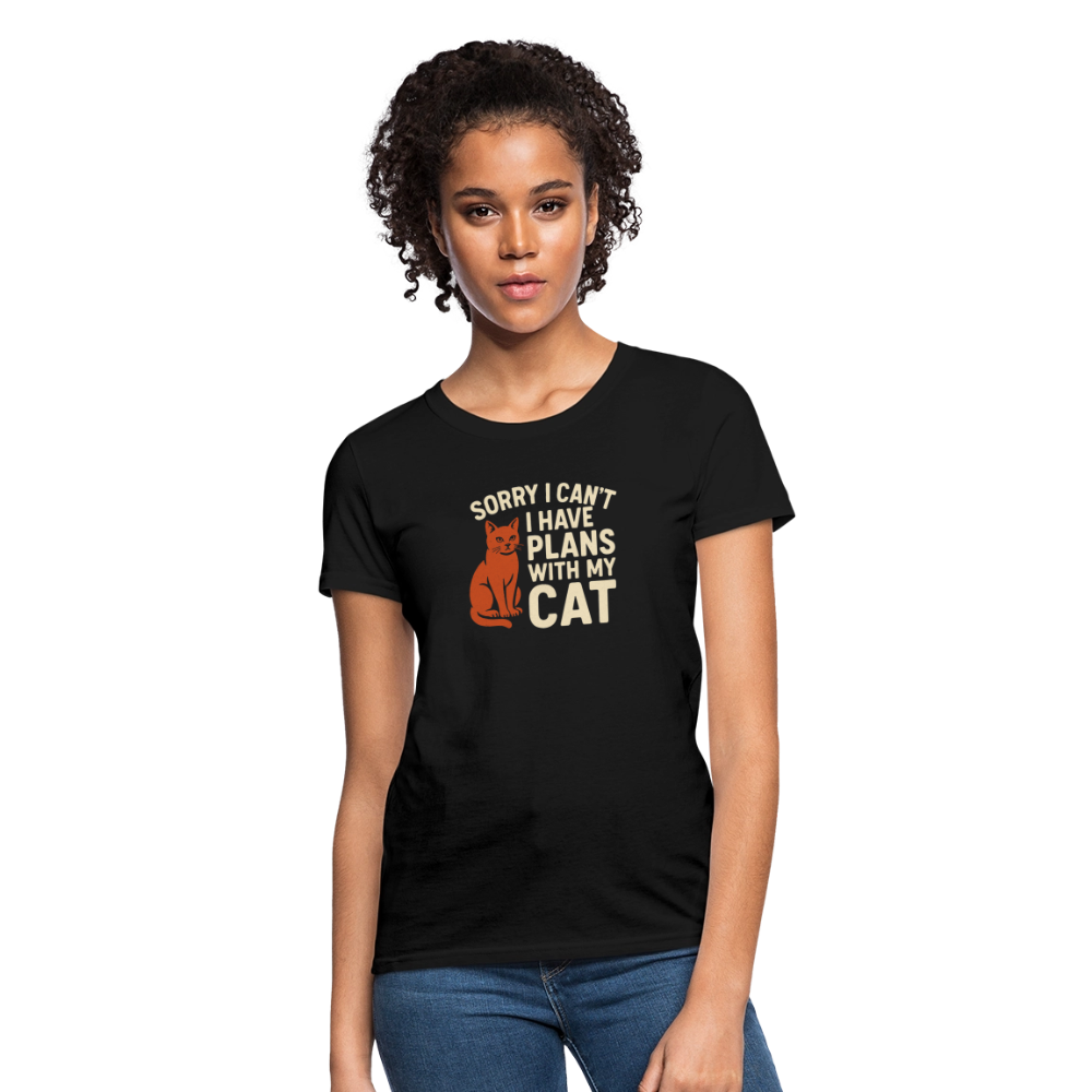 I have Plans with my Cat Ladies Cut T-Shirt - black