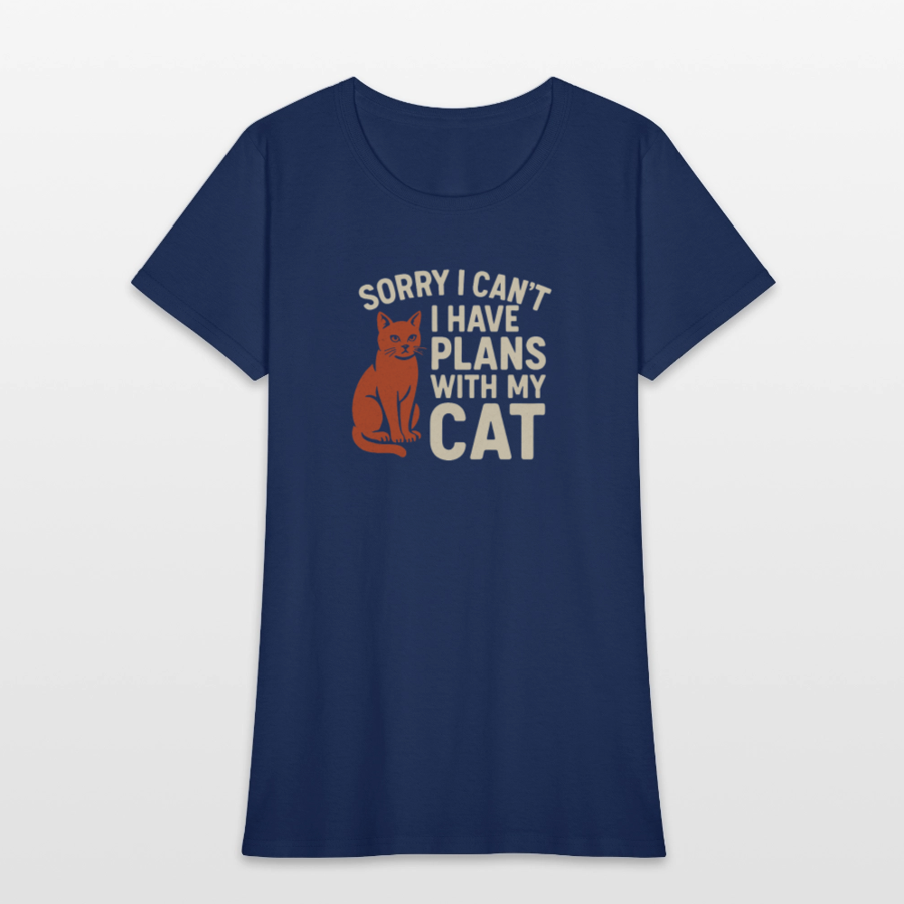 I have Plans with my Cat Ladies Cut T-Shirt - blue dusk
