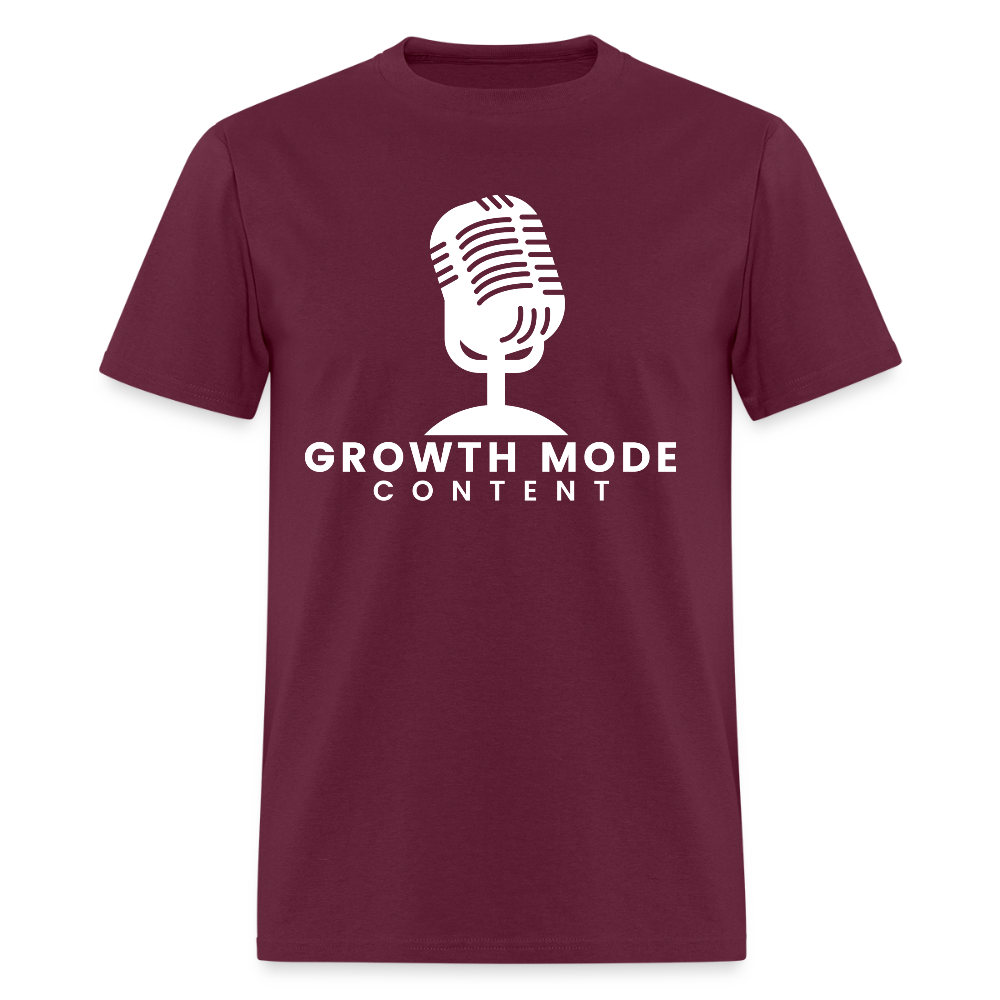 Growth Mode Content Classic T-Shirt - burgundy