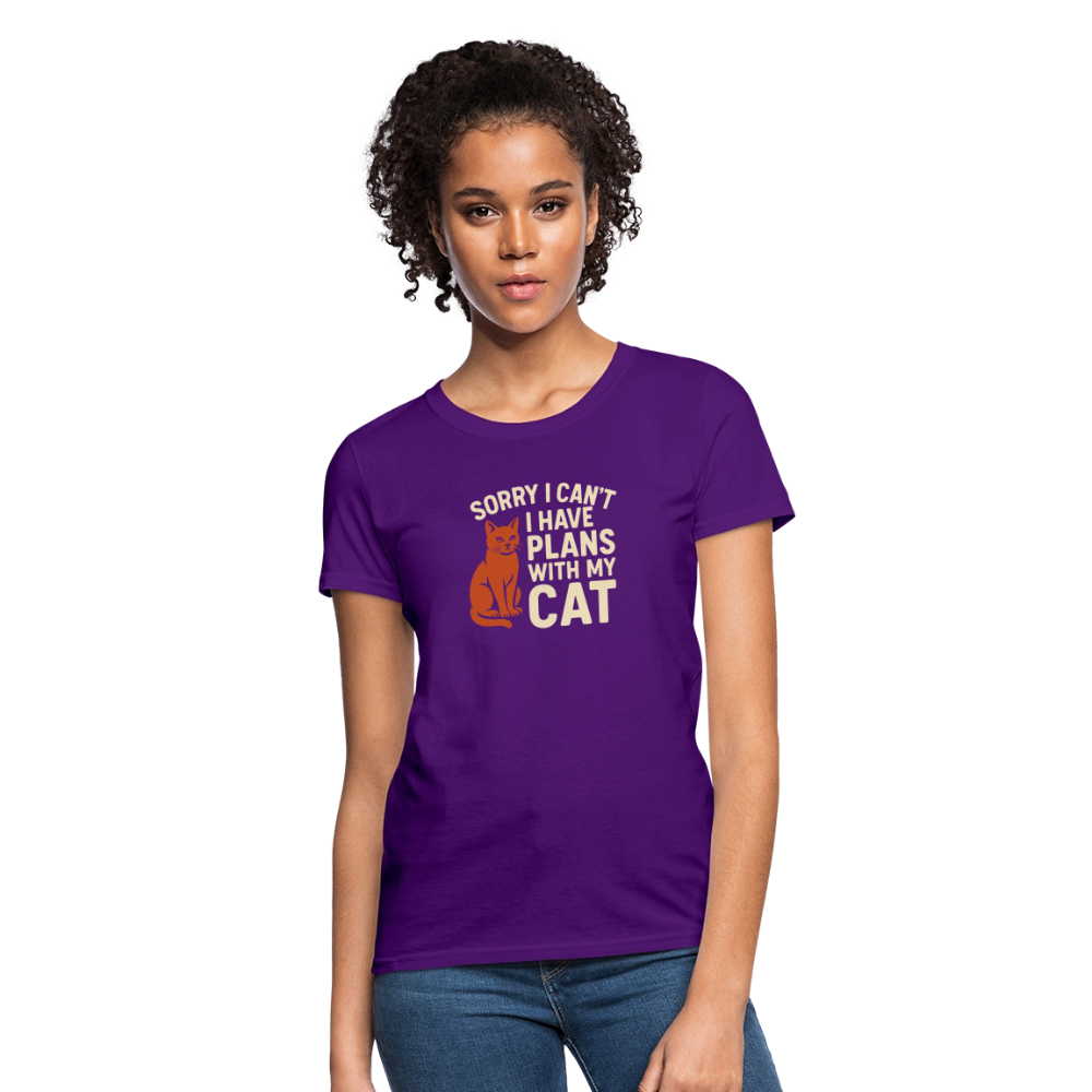 I have Plans with my Cat Ladies Cut T-Shirt - purple