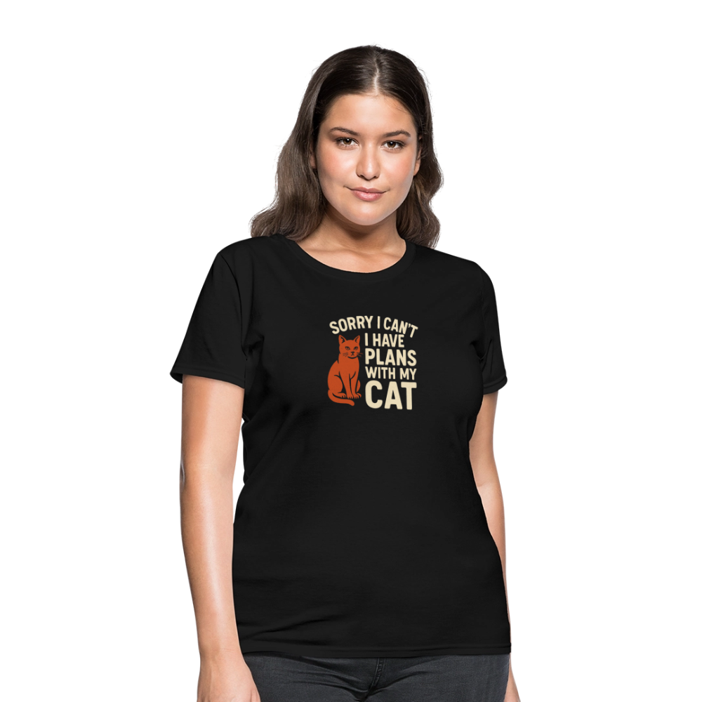 I have Plans with my Cat Ladies Cut T-Shirt - black