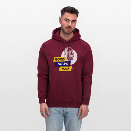 Good News York Hoodie - burgundy