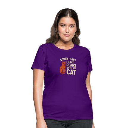 I have Plans with my Cat Ladies Cut T-Shirt - purple