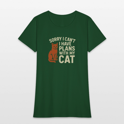 I have Plans with my Cat Ladies Cut T-Shirt - forest green