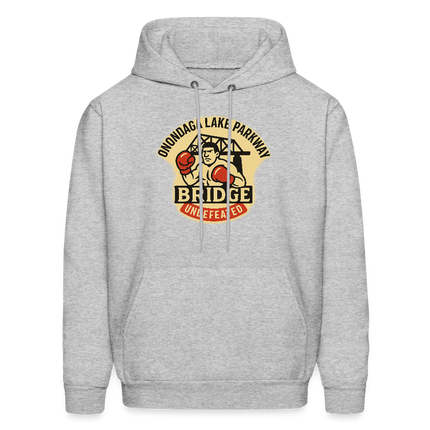 Onondaga Lake Parkway Bridge Undefeated Hoodie - heather gray