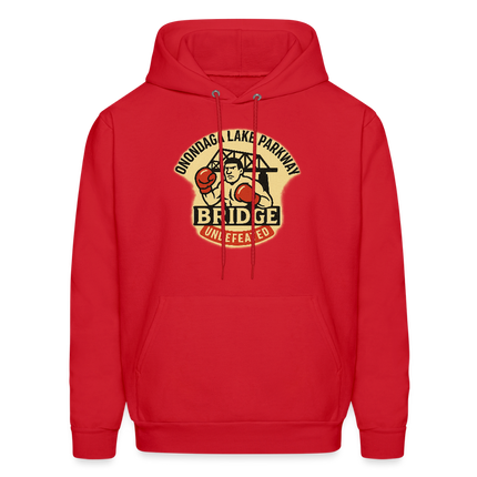 Onondaga Lake Parkway Bridge Undefeated Hoodie - red