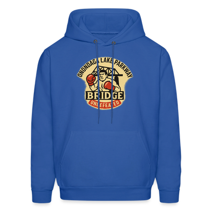 Onondaga Lake Parkway Bridge Undefeated Hoodie - royal blue