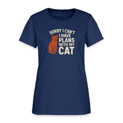 I have Plans with my Cat Ladies Cut T-Shirt -  blue dusk