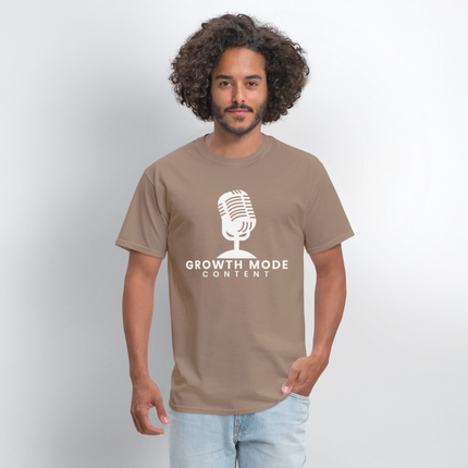 Growth Mode Content Classic T-Shirt - brown savana