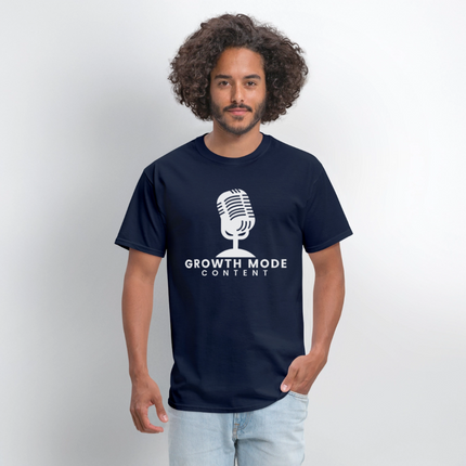 Growth Mode Content Classic T-Shirt - navy