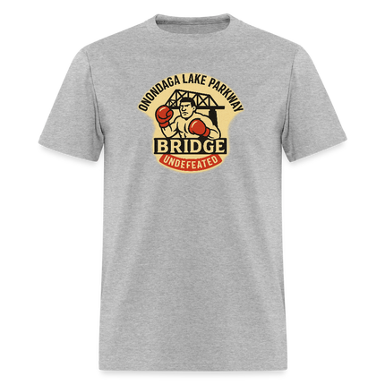 Onondaga Lake Parkway Bridge Undefeated T-Shirt - heather gray