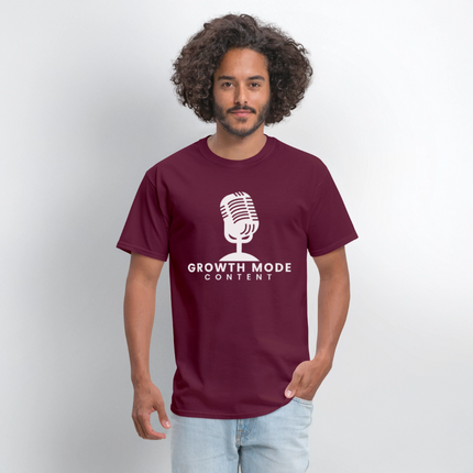 Growth Mode Content Classic T-Shirt - burgundy