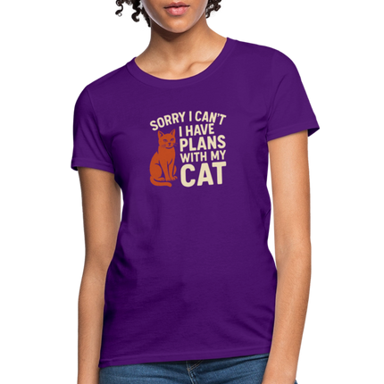 I have Plans with my Cat Ladies Cut T-Shirt - purple