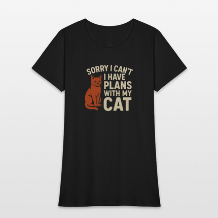 I have Plans with my Cat Ladies Cut T-Shirt - black