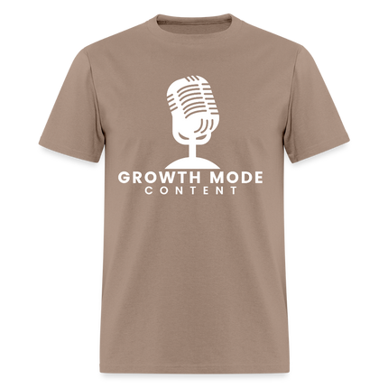 Growth Mode Content Classic T-Shirt - brown savana