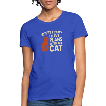 I have Plans with my Cat Ladies Cut T-Shirt - royal blue