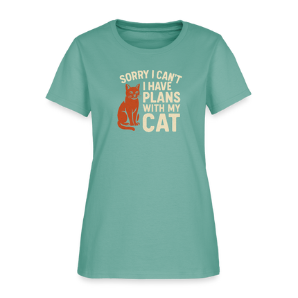 I have Plans with my Cat Ladies Cut T-Shirt - aquatic