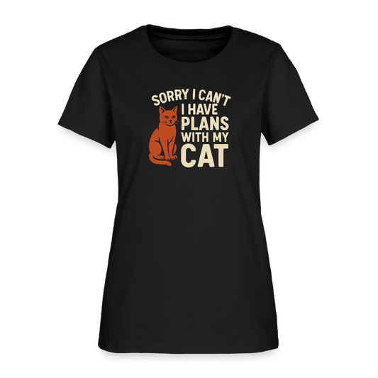 I have Plans with my Cat Ladies Cut T-Shirt - black