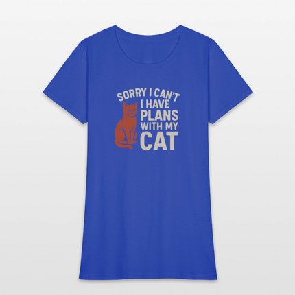 I have Plans with my Cat Ladies Cut T-Shirt - royal blue