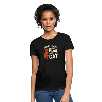 I have Plans with my Cat Ladies Cut T-Shirt - black