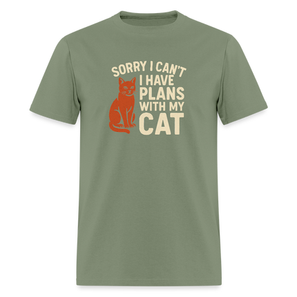 Plans with my Cat T-Shirt - military green