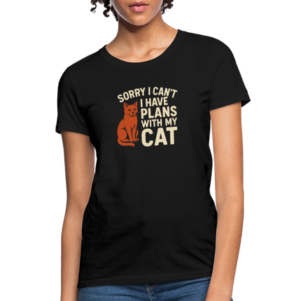I have Plans with my Cat Ladies Cut T-Shirt - black