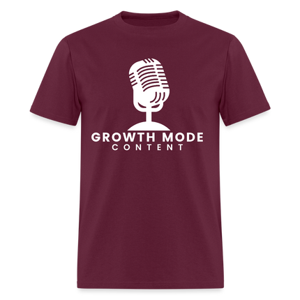 Growth Mode Content Classic T-Shirt - burgundy