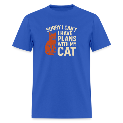 Plans with my Cat T-Shirt - royal blue