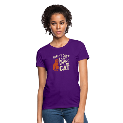 I have Plans with my Cat Ladies Cut T-Shirt - purple