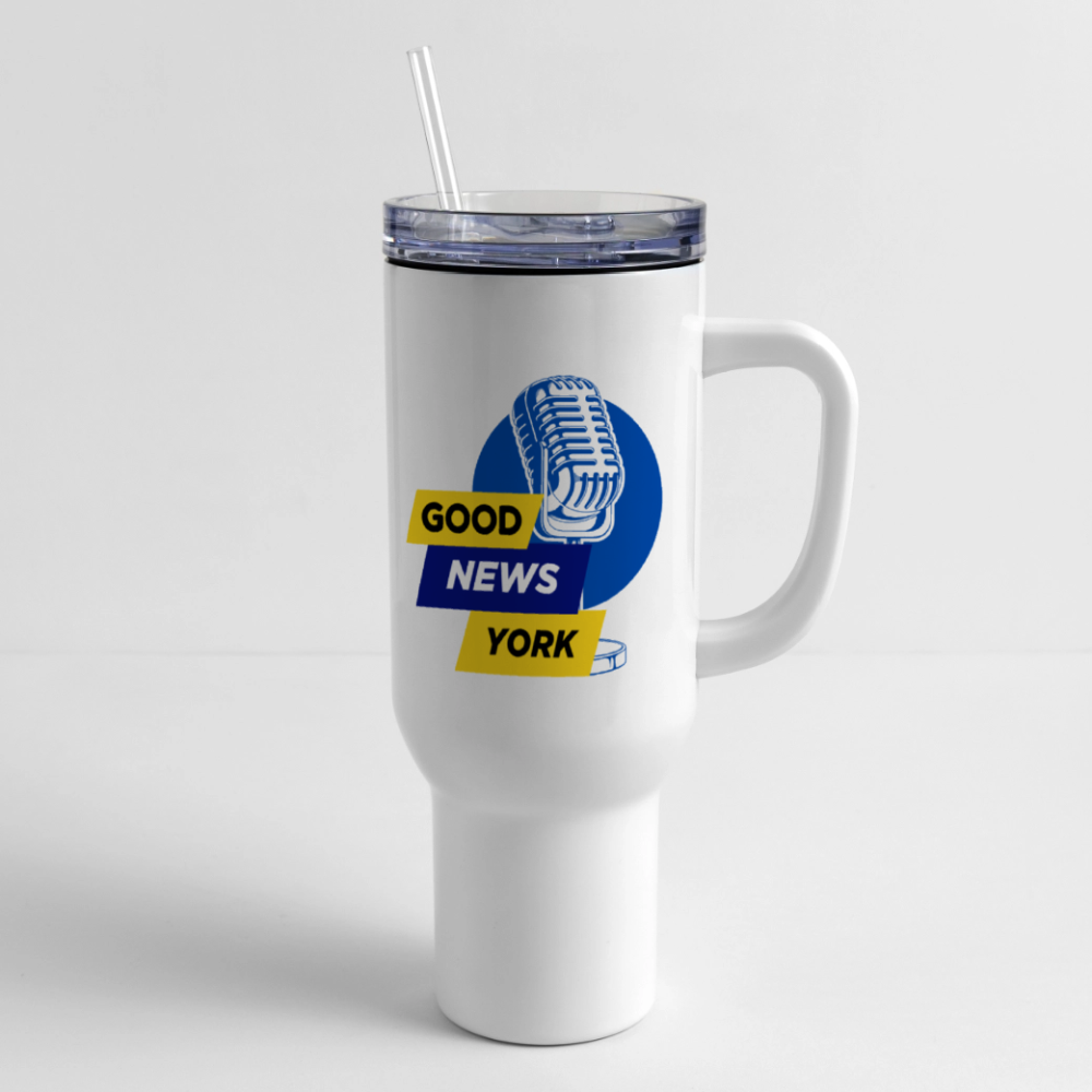 Good News York 40 oz Travel Tumbler Mug - white