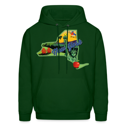 Beautiful NY Hoodie - forest green