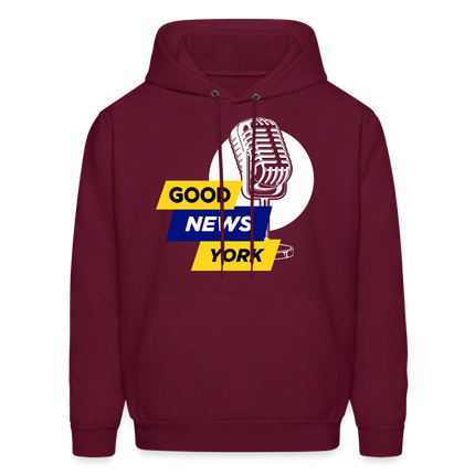 Good News York Hoodie - burgundy