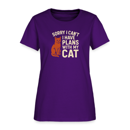 I have Plans with my Cat Ladies Cut T-Shirt - purple