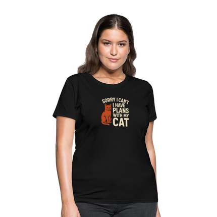 I have Plans with my Cat Ladies Cut T-Shirt - black