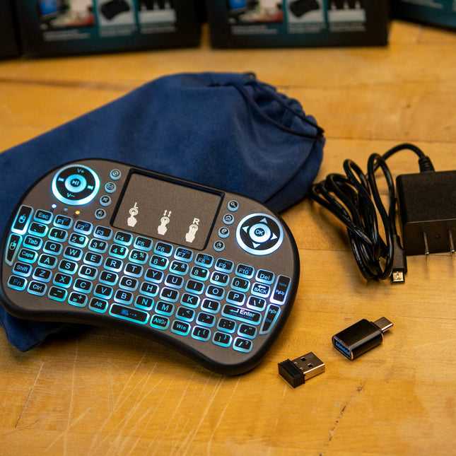 Mini Wireless Keyboard and Mouse Game Controller and Accessory Pack