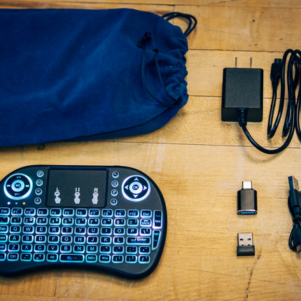 Mini Wireless Keyboard and Mouse Game Controller and Accessory Pack
