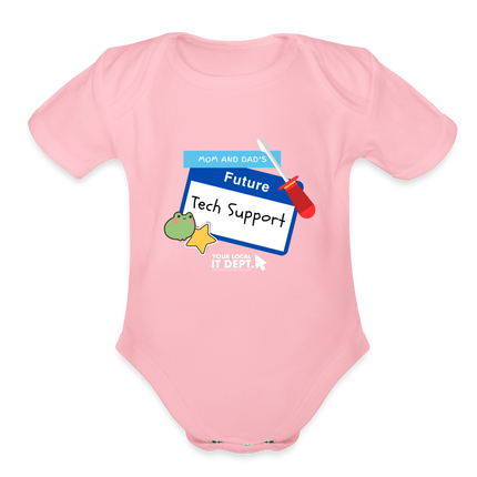'Future Tech Support' Onesie - light pink